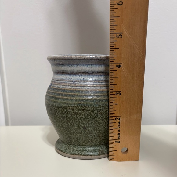 Blue-Green Ceramic Vase - Picture 5 of 6